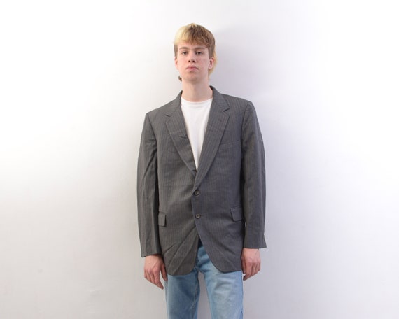 DAKS Vintage L Men's Blazer Virgin Wool Suit Jack… - image 1