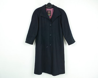 Vintage 80s Toscana Loden Black Wool Mid-length Tyroler Bavarian