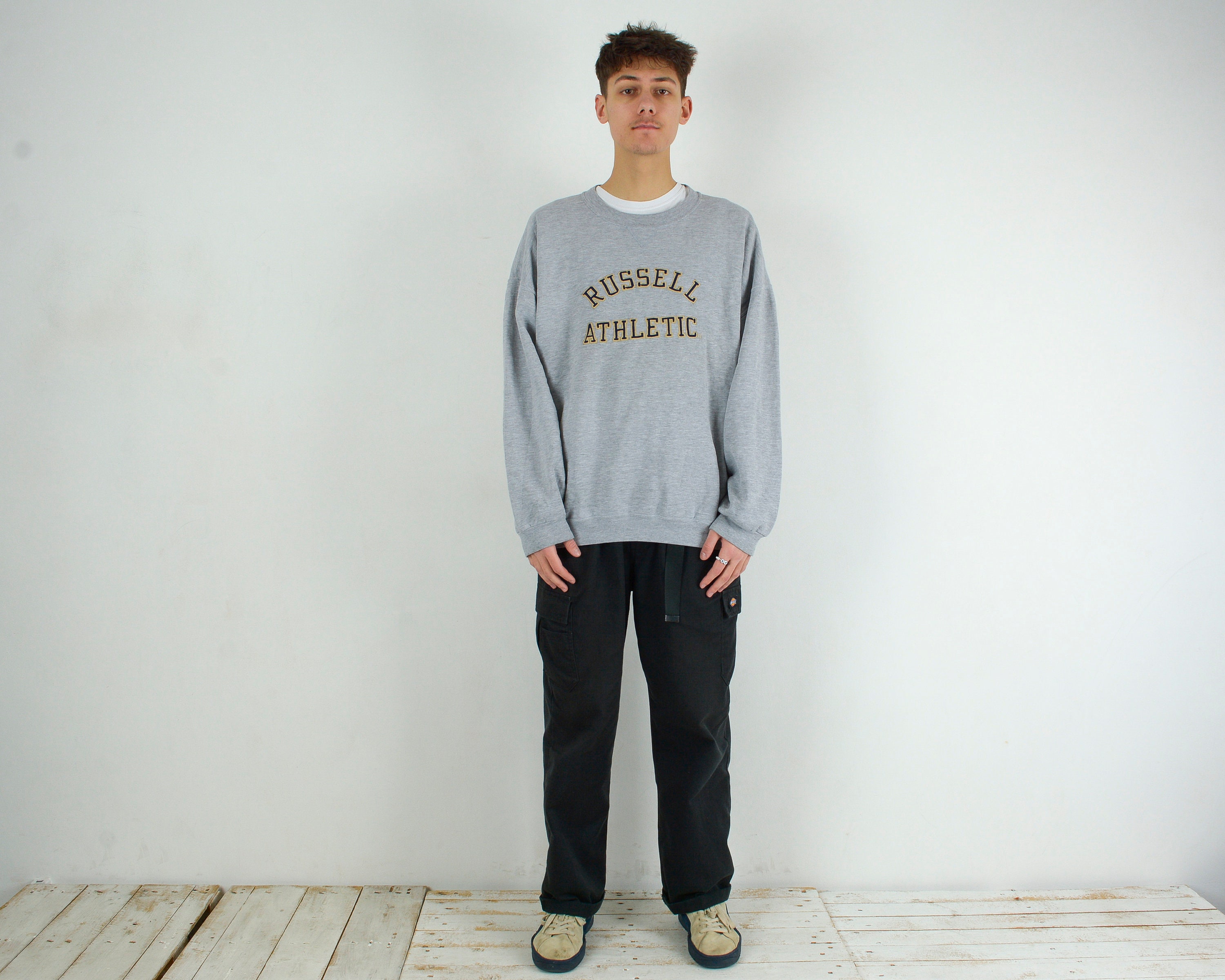 トップス SAMPLES RUSSELL ATHLETIC SWEAT RUSSELL ATHLETIC Vintage Men's 2XL Jumper Sweatshirt