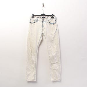 Armani jeans j06 slim women w28 l32 white denim jeans trousers pants acid washed