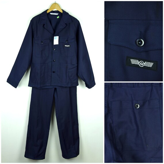 2 Pieces French Worker style Men's Medium Chore Ja