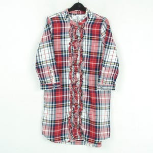 Bogner women m plaid button up shirt dress checked tartan long sleeve light top Ski Apres Winter High-End Activewear