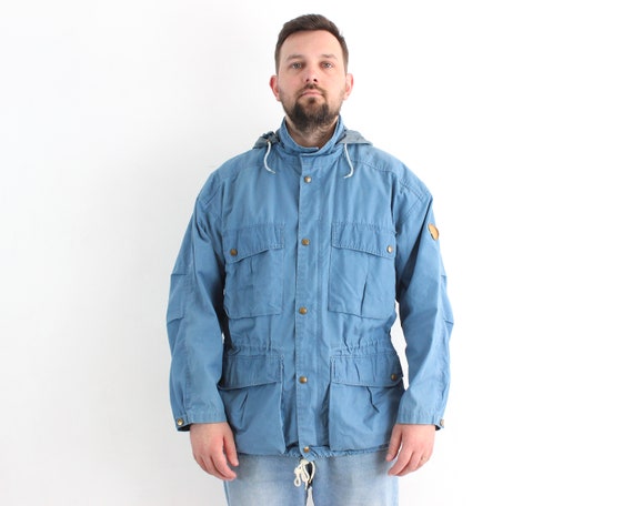 Vintage FJALLRAVEN Telemark 80s Men s L Jacket Unlined Hood Full