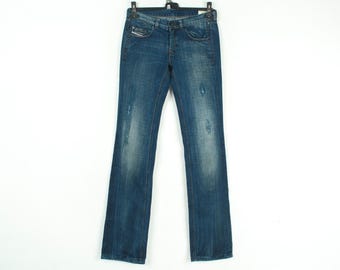 Diesel doozy women w26 l34 regular straight jeans denim pants trousers low rise