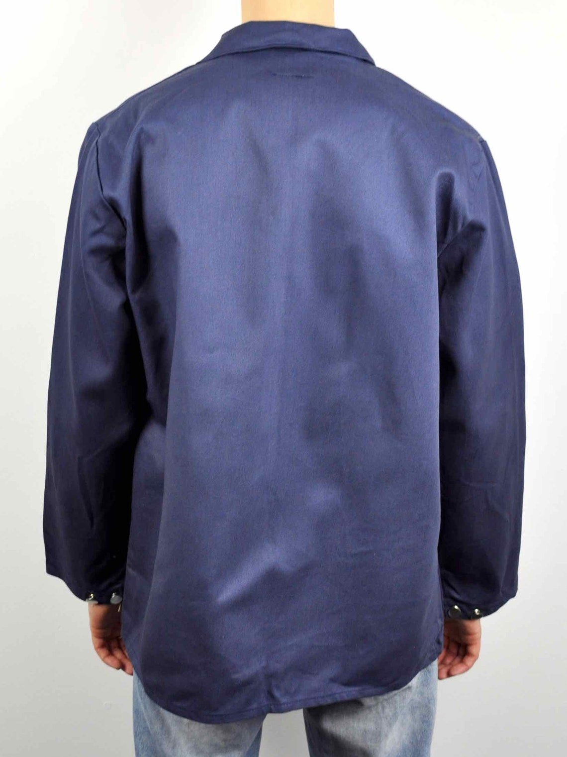 Blue French Worker Chore Jacket Men's vintage UK 40 US | Etsy