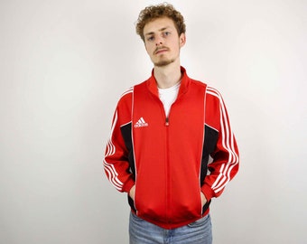 black red adidas jacket