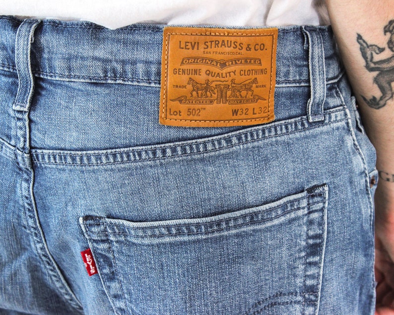 Levi's Strauss 502 Vintage Mens W32 L32 Regular Fit Tapered Leg Blue Denim Jeans Trousers Pants Casual Everyday Streetwear Cotton Zipper 3k image 5