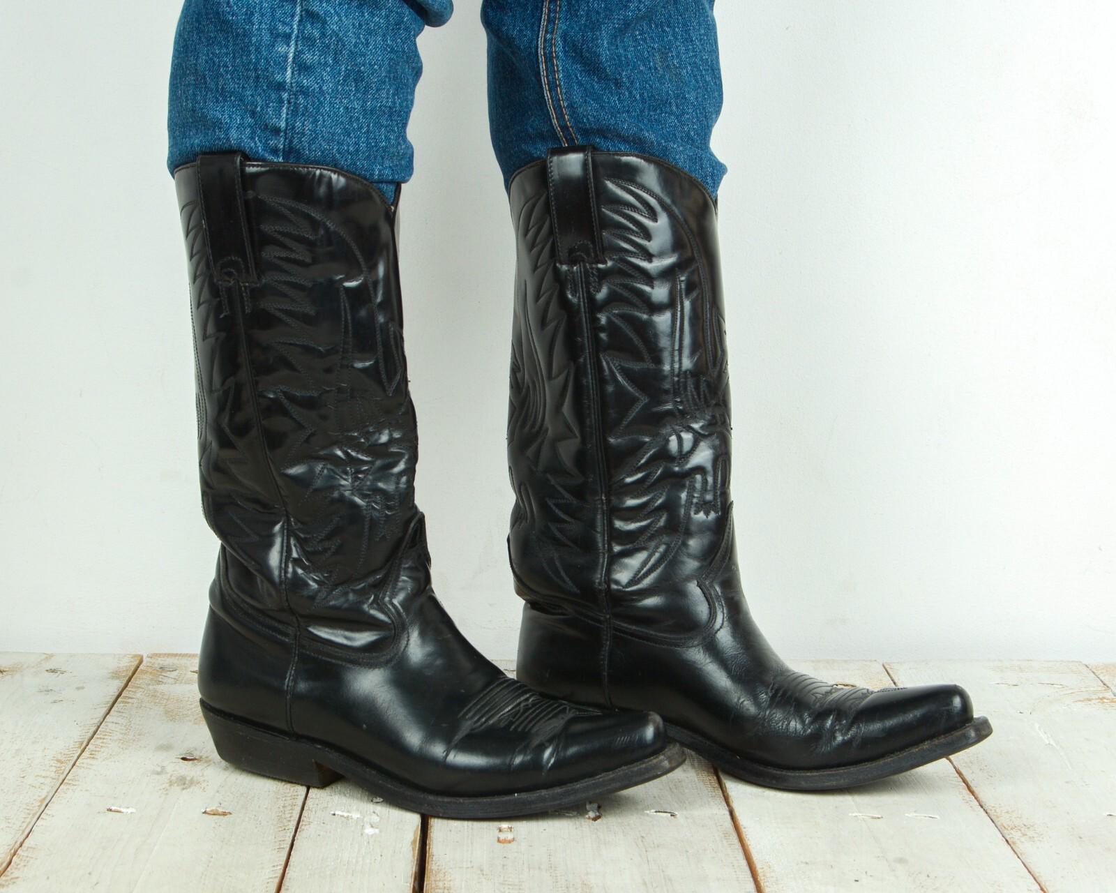 Grinders Buffalo Homme Cowboy Bottes, Noir, Pointure 37