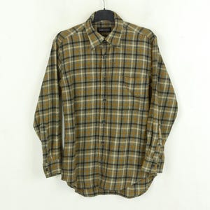 Vintage KANSAI YAMAMOTO Mens S Wool Flannel Shirt, made in Japan, Tartan Check Plaid, Long Sleeved Plaid Japanese Small Button up Casual 4o