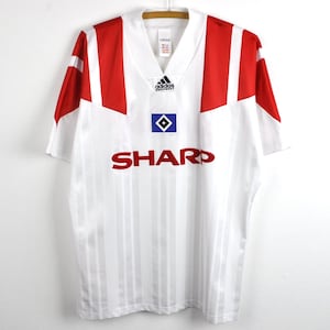 HAMBURG SV Home Jersey 1992 1993 Adidas Shirt Large Men's Sharp