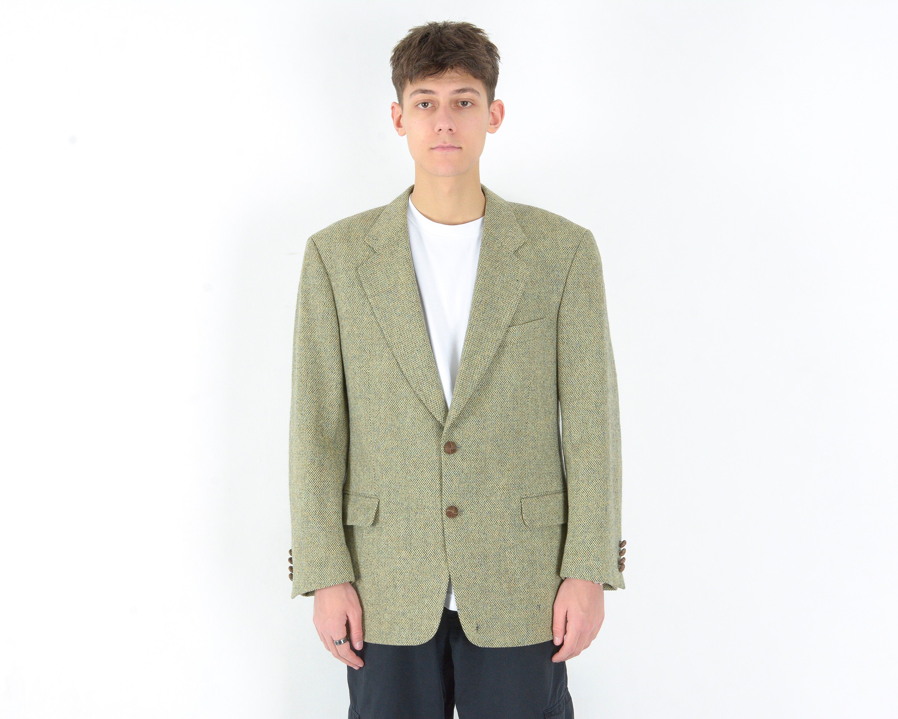 HUGO BOSS Solozzo Men Vintage Blazer Uk 42 US Wool Silk HUGO BOSS Solozzo Men Vintage Blazer Uk 42 US Wool Silk