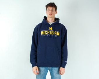 Sweat à capuche XL pour homme, CHAMPION du Michigan Wolverines, football, College University, pull pull, sport, football, 4b