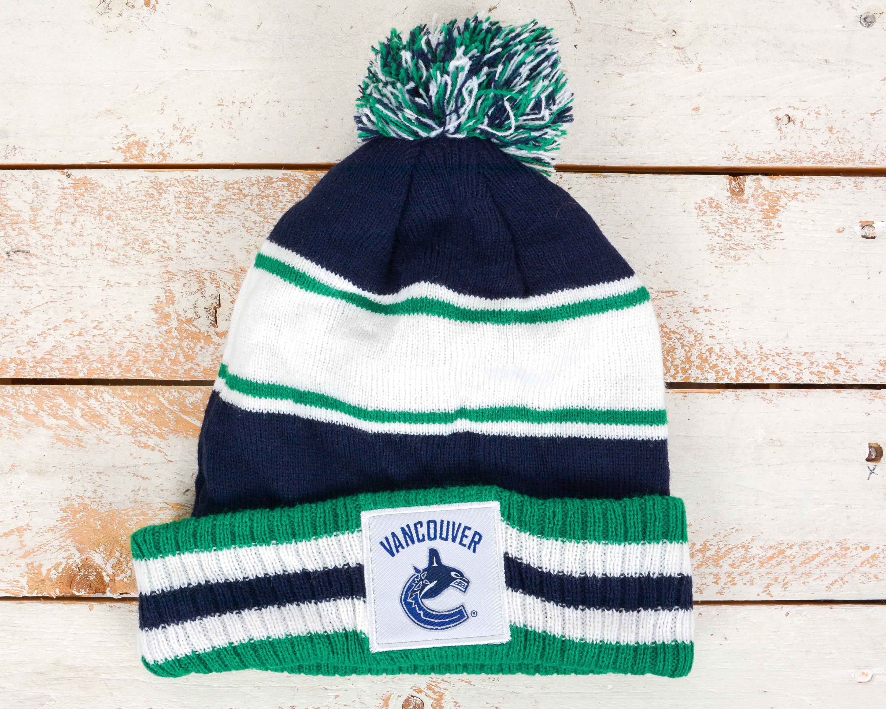 Vancouver Canucks Berretto invernale con pompon per adulti NHL, Cappello berretto retrò, Pom-Pom in acrilico Budweiser vintage Accessori Hockey Unisex OS taglia unica 5s