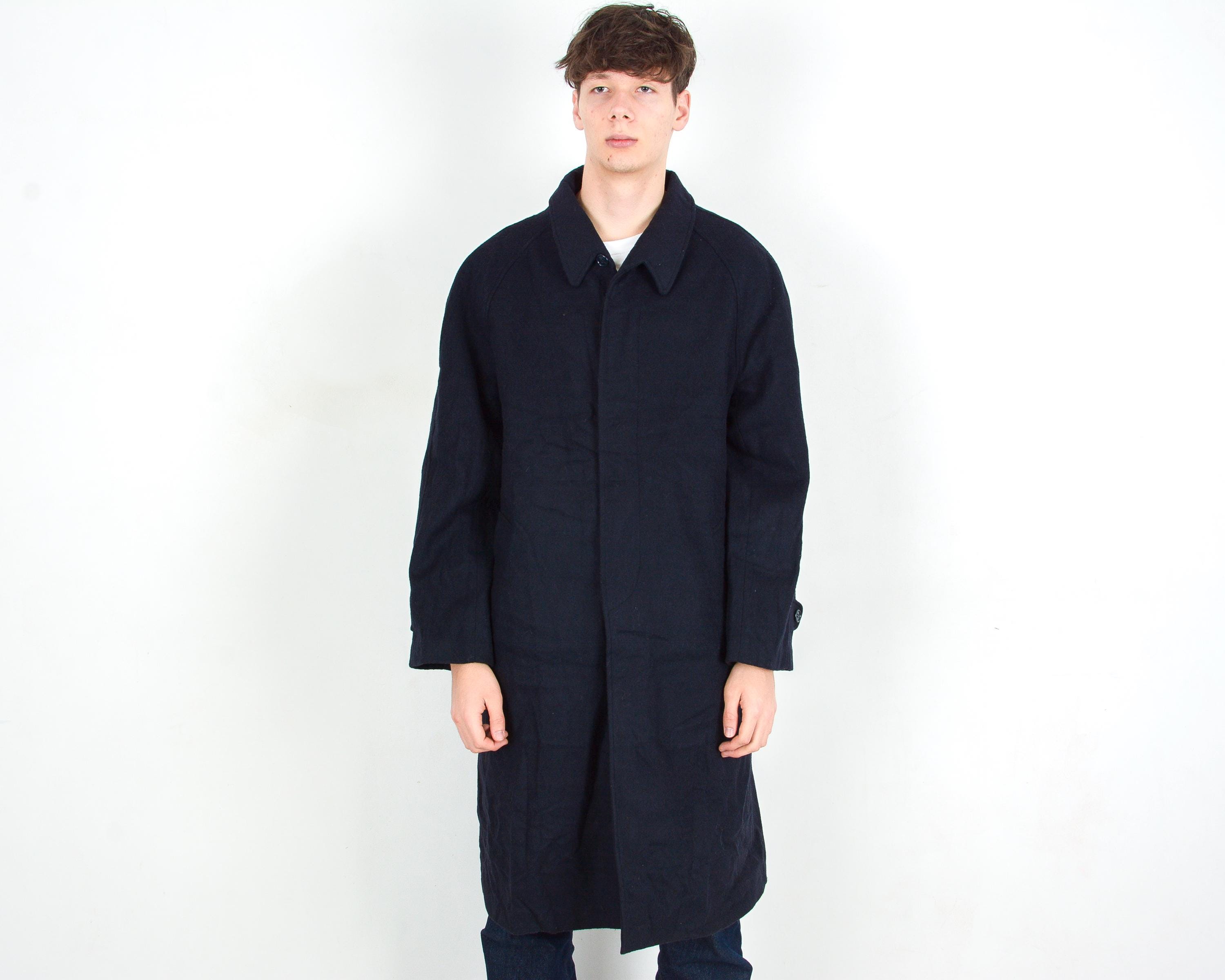 Manteau Long Bugatti Loden Alpin Homme | Noir Taille 27 | Trench Business élégant | Neuf