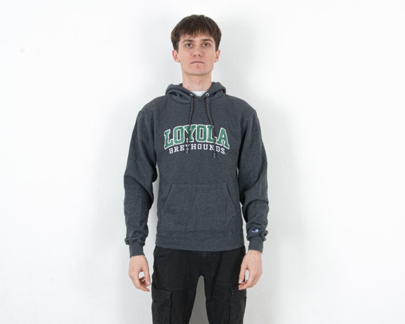 LOYOLA GREYHOUNDS University S Men Vintage Champion Sweatshirt Hoodie  Jumper Sweater Hood Athletic Sport Top Grey Cotton College Casual 2b - Etsy