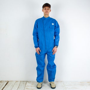 ITURRI Crispy Cotton Vintage Worker Overalls Men UK 42 Us Boilersuit, L Coveralls Jumpsuit EU 52 Cargo Spanish Spain, Workgear Utility 4s