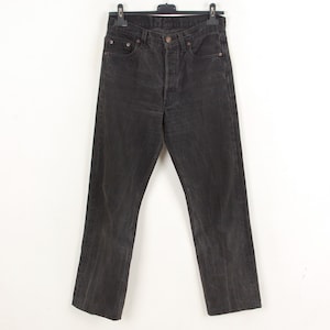 LEVI&#39;S STRAUSS made in USA 501 Vintage 1994 Men&#39;s W29 L30 Regular Fit Straight Jeans Denim Pants Trousers Women Black, Retro Union made 5b