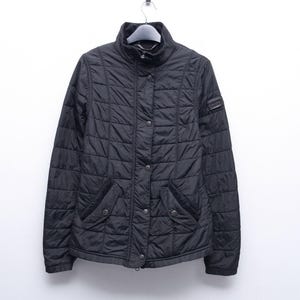 Marc o' polo m women jacket coat eu 38 de black zip cotton padded puffer quilt Scandinavian Elegant Chic Mid Minimalist Smart Casual