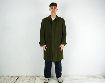 Vintage 80s Trachten Julius Lang Original Alpen Loden Wool Blend Olive Green  Trench Full Length Coat Jacket Austria - Etsy
