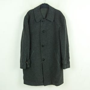 Vintage ECHTER ALPEN LODEN Men&#39;s L Wool Jacket Over Coat Grey Winter Warm Button Up Top Collared Retro Outdoors Outwear Formal Casual Top 2d