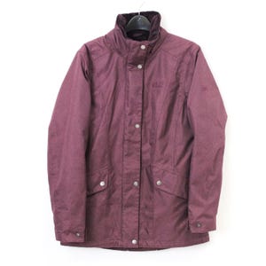 Jack wolfskin womens m jacket over coat quilted lining purple winter jacke damen