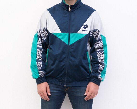 LOTTO 90s Vintage hombre XL Chándal Chaqueta Casual Poliéster | Etsy España