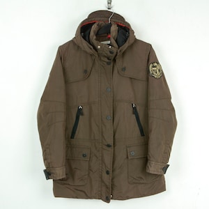 Bogner fire + ice womens l padded parka hooded jacket zip up high neck coat top Ski Apres Winter High-End Activewear