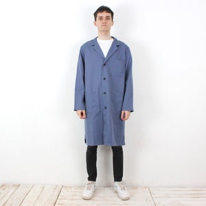 DICKIES Mens Jacket UK 38 Us Utility Coat Pigeon Blue EU 48 Worker Chore Work Top S Workgear Engineer Retro Factory Button up Stylish 3g