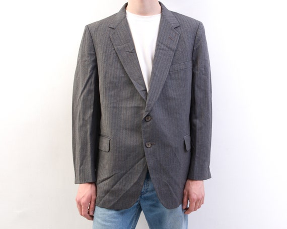 DAKS Vintage L Men's Blazer Virgin Wool Suit Jack… - image 3