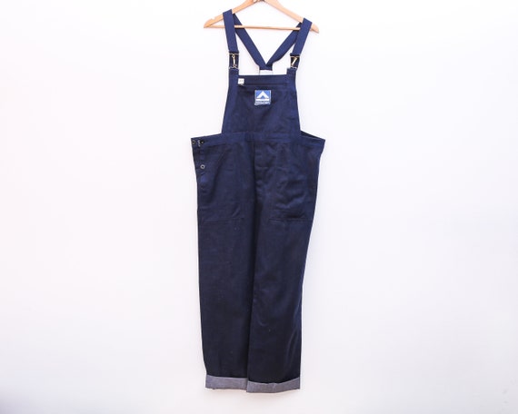 VINTAGE Men's 3XL Denim Dungarees Blue Worker Bibs
