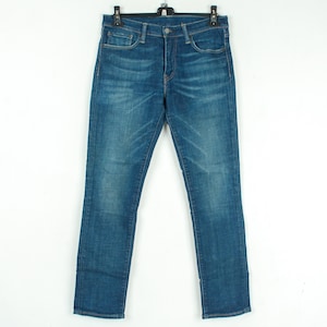 Vintage LEVI STRAUSS 511 Men&#39;s W32 L32 Slim Fit Skinny Leg Jeans Denim Pants Trousers Everyday Blue Zip Fly Retro Streetwear Casual 5s