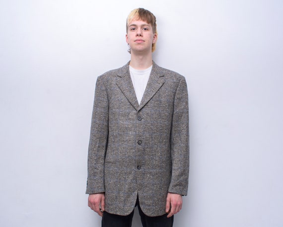 HUGO BOSS Guabello Blazer de cachemira de lana vintage para hombre traje Uk 38L Us chaqueta Eu 48L Sport Coat De 98 gris retro formal oficina trabajo top 2k Etsy Mexico