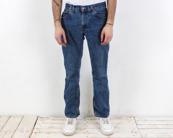 Vintage LEVI S STRAUSS 595 04 Men W30 L32 Slim Fit Straight Leg Jeans Blue Denim Pants Trousers Everyday Zip Fly Retro Streetwear Casual 3j Etsy