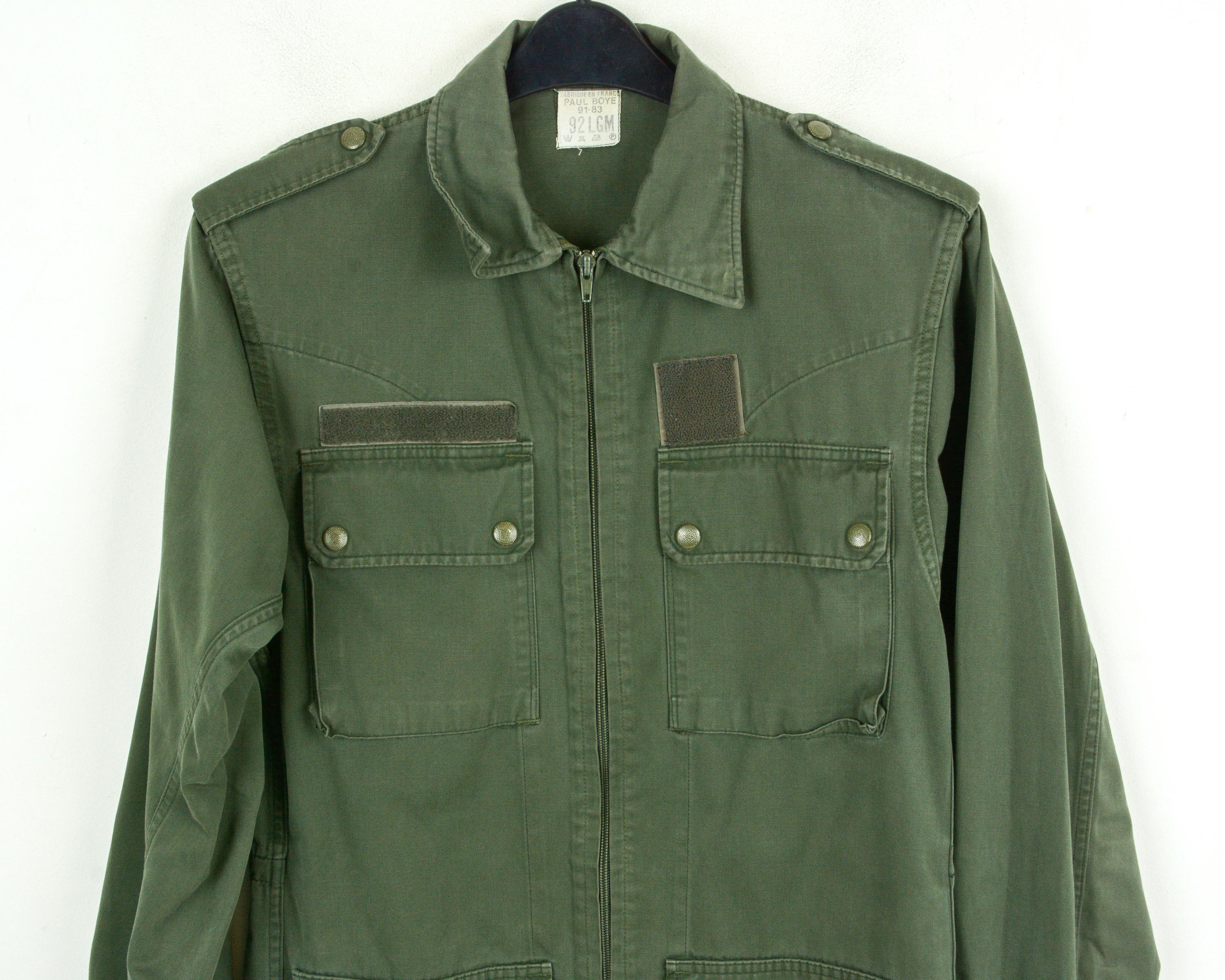 Vintage French Men S Army Field Cargo Jacket, 80s Military