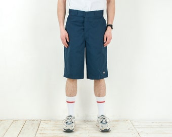 Dickies vintage Hommes W32 Slim Fit Shorts Denim Bermuda Capri Bottoms Été Bleu Décontracté Zipper Fly Streetwear Vêtements d'extérieur de tous les jours Vacances 4b