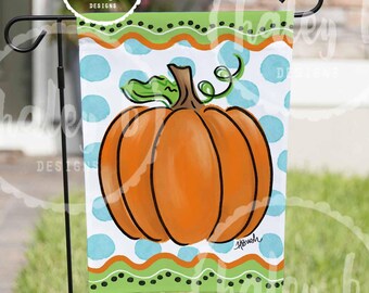 Pumpkin Garden Flag, Vinyl Double Sided Flag, Fall Garden Flag, Fall Pumpkin Decor, Fall Flag, Fall Yard Decor