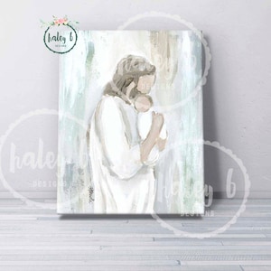 Jesus Holding Baby Print, Infant Loss Gift, Infant Loss Art, Miscarriage, Baby with Jesus, In the Arms of Jesus, Baby in Heaven, Held