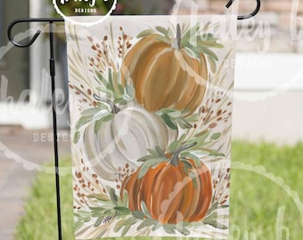 Pumpkin Garden Flag, Vinyl Double Sided Flag, Fall Garden Flag, Fall Pumpkin Decor, Fall Flag, Fall Yard Decor