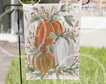 Pumpkin Garden Flag, Heavy-Duty Vinyl, Double-Sided (12x18) Fall Decor