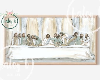 Last Supper Art Print, Lord's Supper Art, Last Supper Painting, Christian Art, In Remembrance Painting, Lord's Supper Painting, Jesus Art