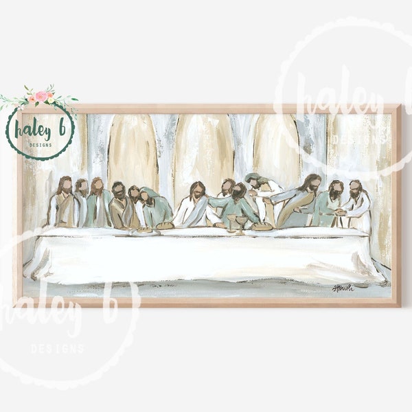 Last Supper Art Print, Lord's Supper Art, Last Supper Painting, Christian Art, In Remembrance Painting, Lord's Supper Painting, Jesus Art