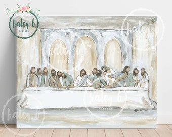 Last Supper Art Print, Lord's Supper Art, Last Supper Painting, Christian Art, In Remembrance Painting, Lord's Supper Painting, Jesus Art