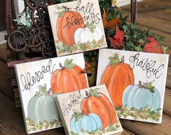 Pumpkin Art Print, Pumpkin Decor, Fall Art, Fall Decor, Fall Painting, Pumpkin Painting, Artist Prints, Canvas Print