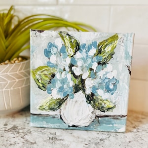 Blue Hydrangeas Art Print, Floral Art, Hydrangea Art, Blue Hydrangeas, Hydrangea Painting, Floral Painting, Flowers, Floral Arrangement