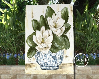 Magnolia Garden Flag, Everyday Garden Flag, Floral Garden Flag, Outdoor Decor, Yard Art, Magnolia Decor, Entry Flag, Magnolia Art, Flags