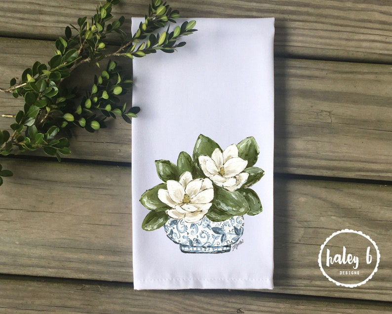 Gifts Under 20 Magnolia Art Floral Decor Magnolias Tea Towel Magnolia Gift Magnolia Tea Towel Magnolia Decor Kitchen Towel Home Living Dishcloths Kitchen Towels Jewellerymilad Com