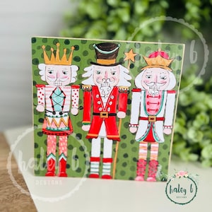 Nutcracker Art Block, Nutcracker Print, Nutcracker Painting, Nutcracker Decor, Nutcracker Gift, Nutcrackers, Nutcracker Art