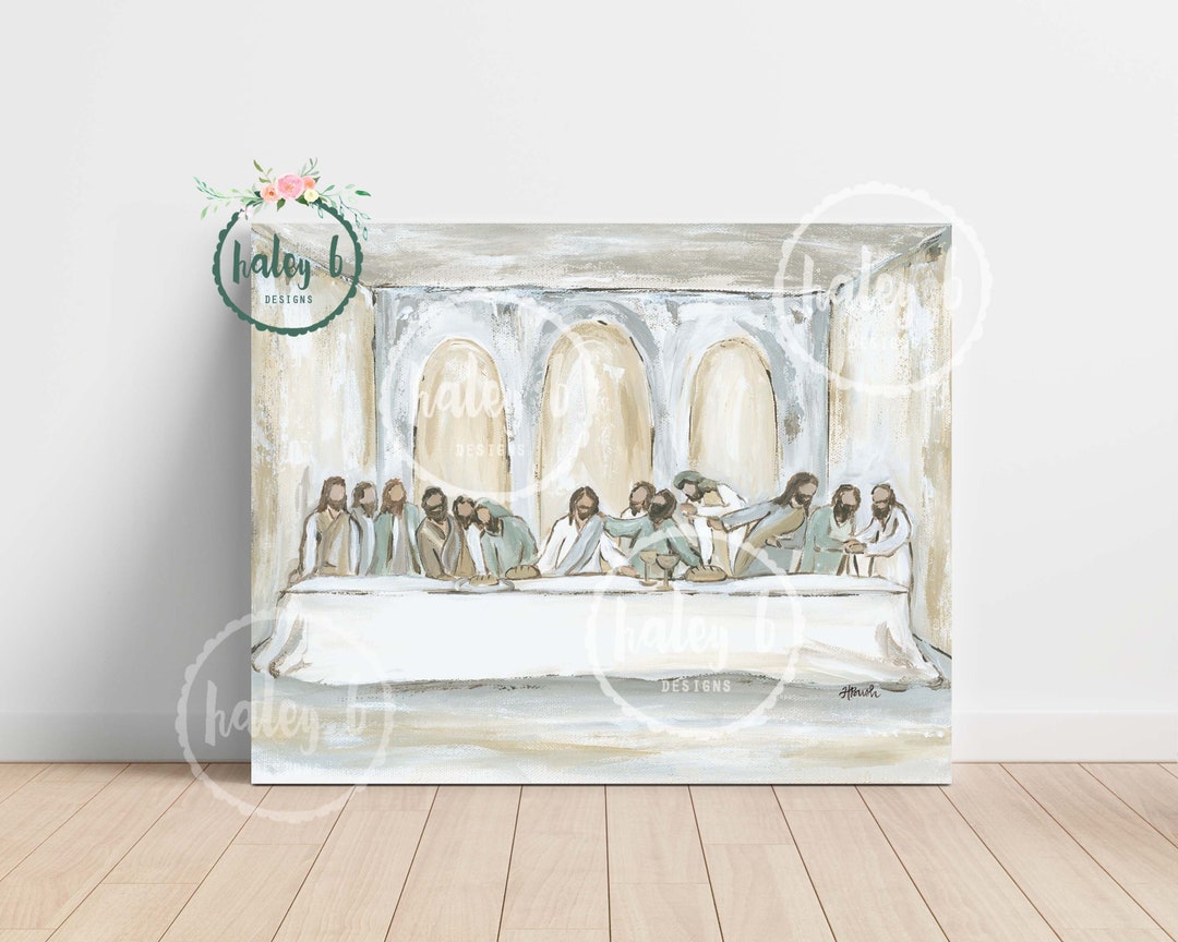 Last Supper Art Print, Lord's Supper Art, Last Supper Painting