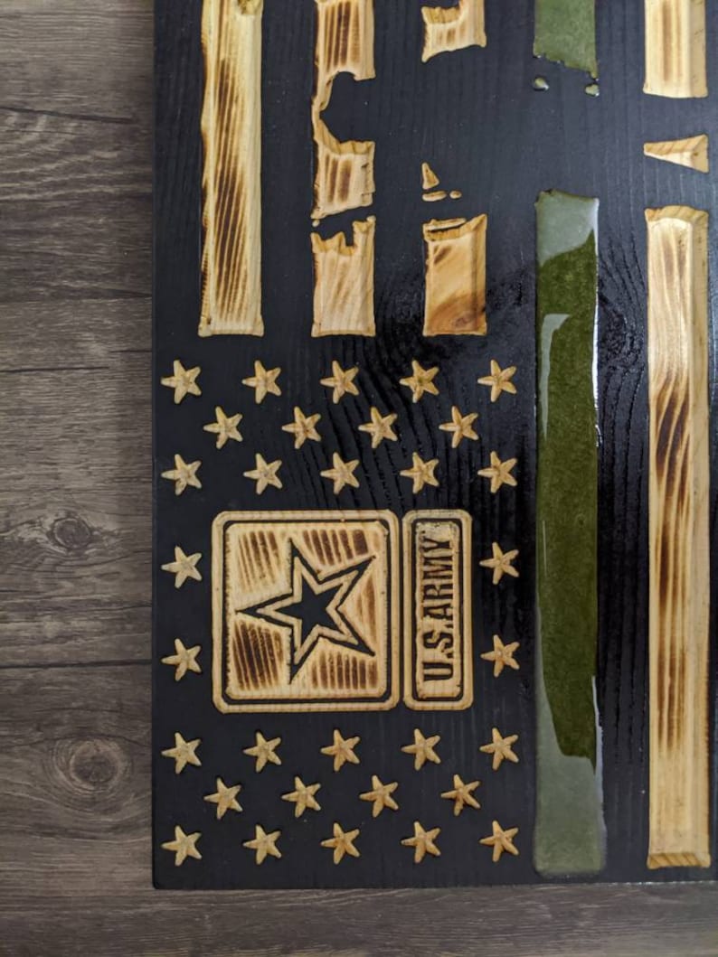 US Army Wooden Patriotic American Flag Home Decor With Etsy