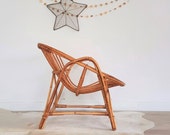 Mid century Rattan armchair, mid century modern, mid century seat, vintage, rattan, 1960s, scandinavian, model Isidore